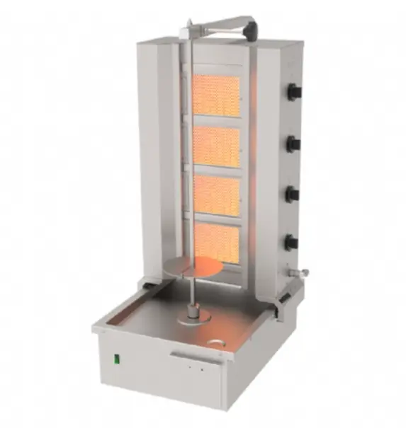 Doner Kebab Machine Gas, 4 Burner, Bottom Motor
