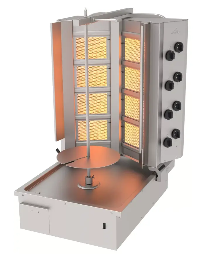 Doner Kebab Machines- Bottom Motor- Gas- 8 Heater