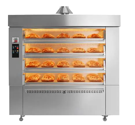 Steam Tube Gas 4-Deck Oven (Stone Base)